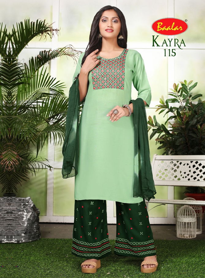 Baalar Kayra 1 Wholesale Kurti Palazzo With Dupatta Collection 